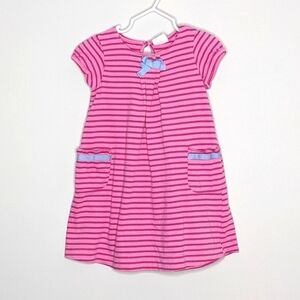 Mini Boden Pink Stripe Dress 2/3